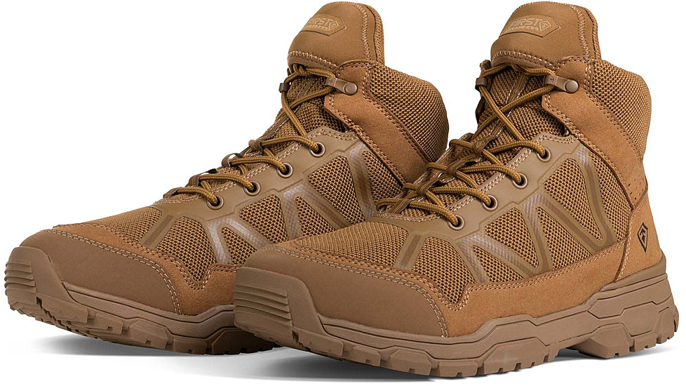 First Tactical Operator Mid 5in Boots - Mens, Coyote Brown, 4, Regular, 165061-060-4-R