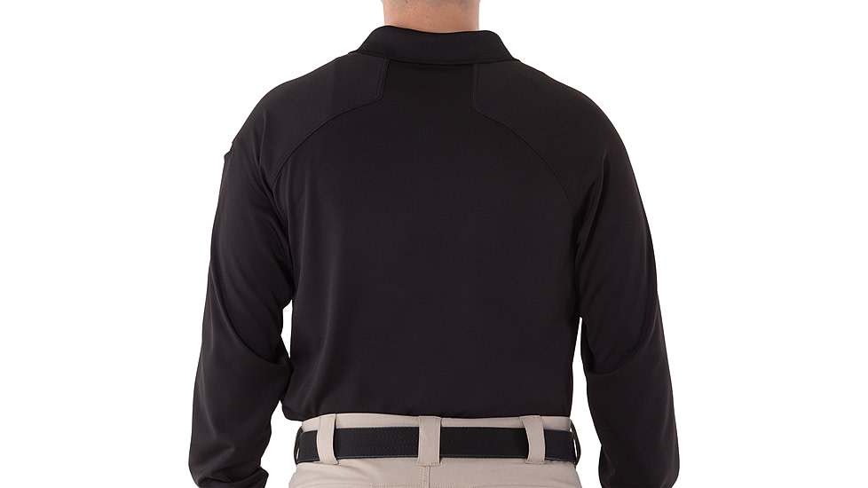 First Tactical Performance Long Sleeve Polo - Mens, Black, Medium, 111503-019-M
