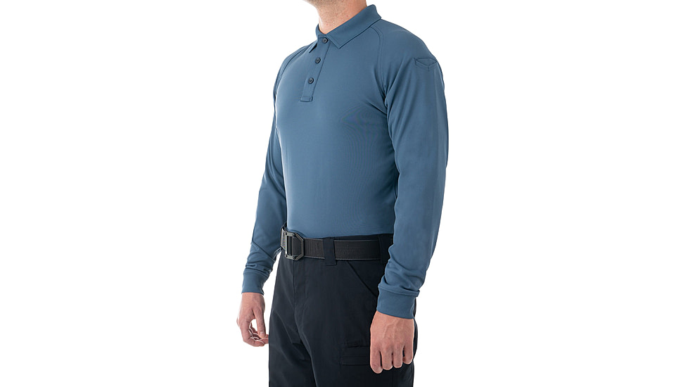 First Tactical Performance Long Sleeve Polo - Mens, French Blue, Regular/3XL, 111503-484-3XL