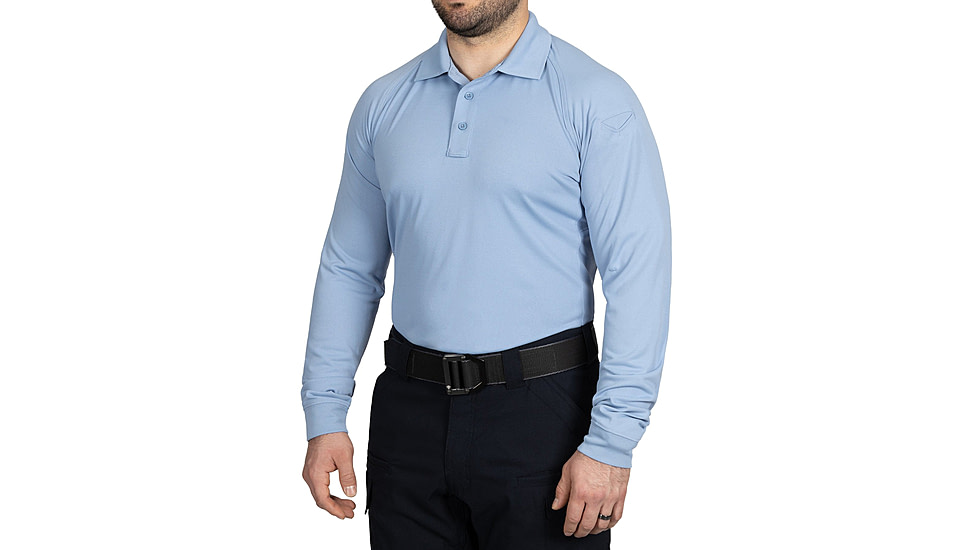 First Tactical Performance Long Sleeve Polo - Mens, Medium Blue, Regular/3XL, 111503-781-3XL