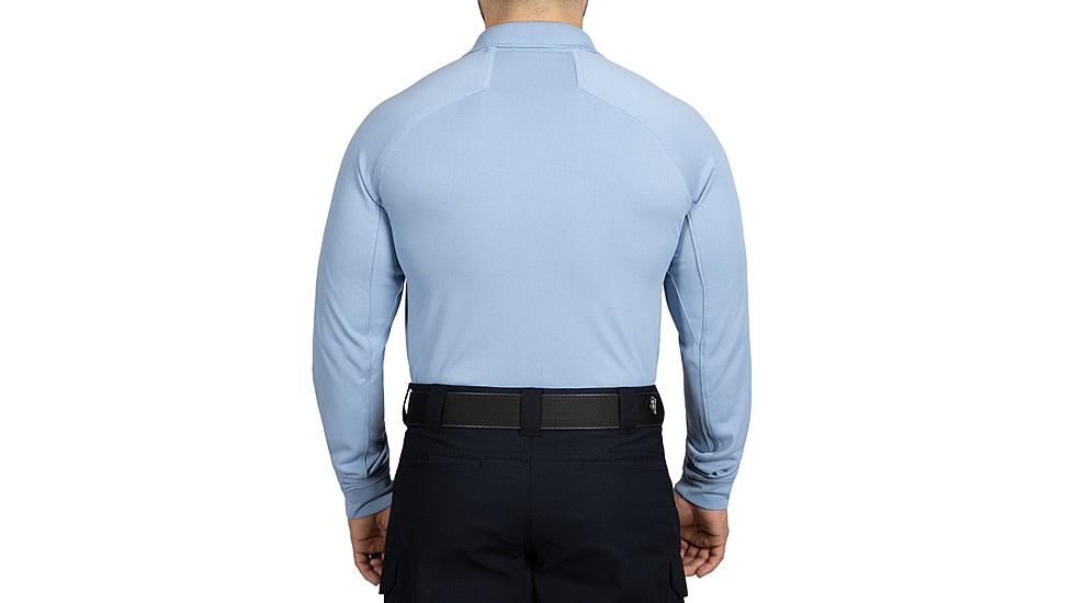First Tactical Performance Long Sleeve Polo - Mens, Medium Blue, Regular/3XL, 111503-781-3XL