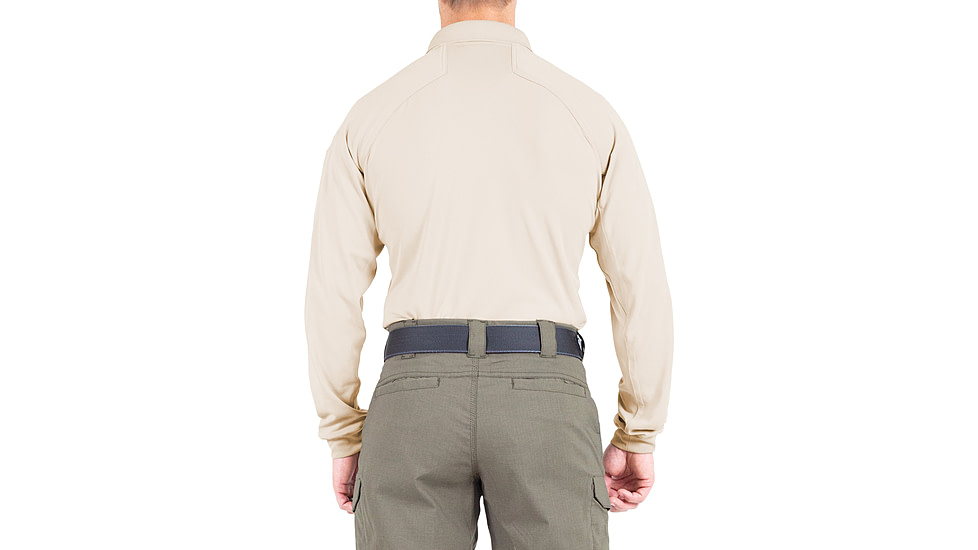 First Tactical Performance Long Sleeve Polo - Mens, Silver Tan, 2XL, 111503-065-XXL
