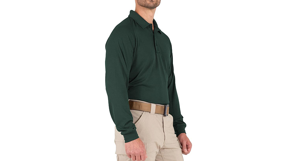 First Tactical Performance Long Sleeve Polo - Mens, Spruce Green, 2XL, 111503-812-XXL