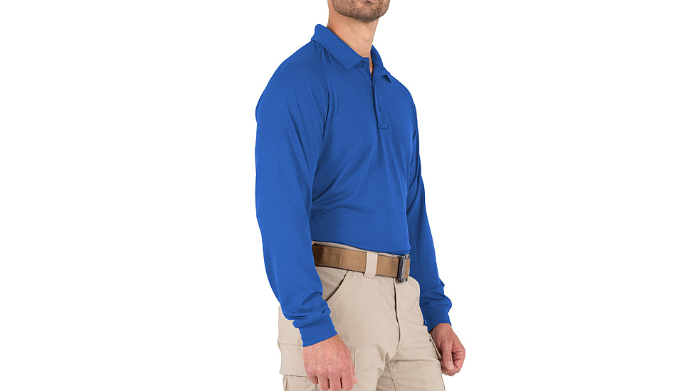 First Tactical Performance Long Sleeve Polo - Mens, Regular, Academy Blue, 6XL, 111503-691-6XL-R