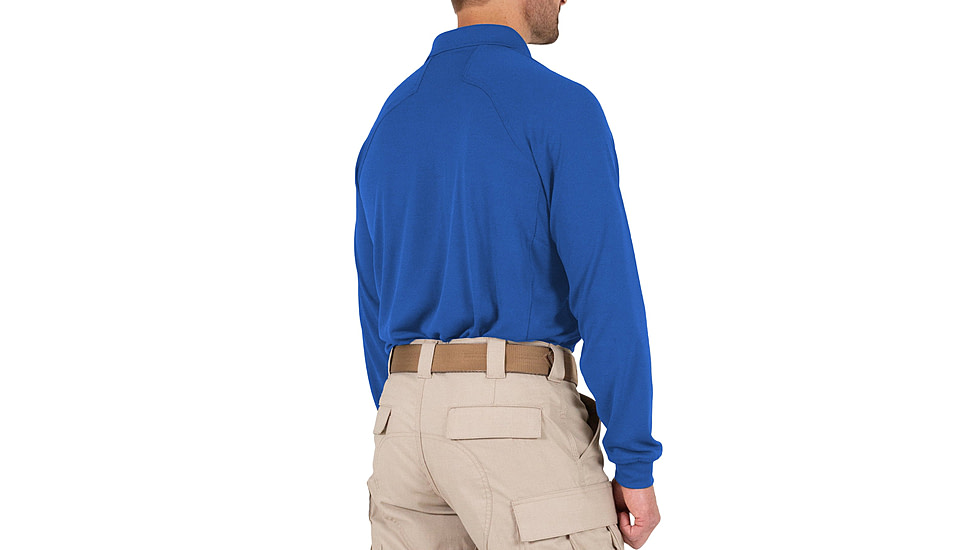 First Tactical Performance Long Sleeve Polo - Mens, Regular, Academy Blue, 6XL, 111503-691-6XL-R