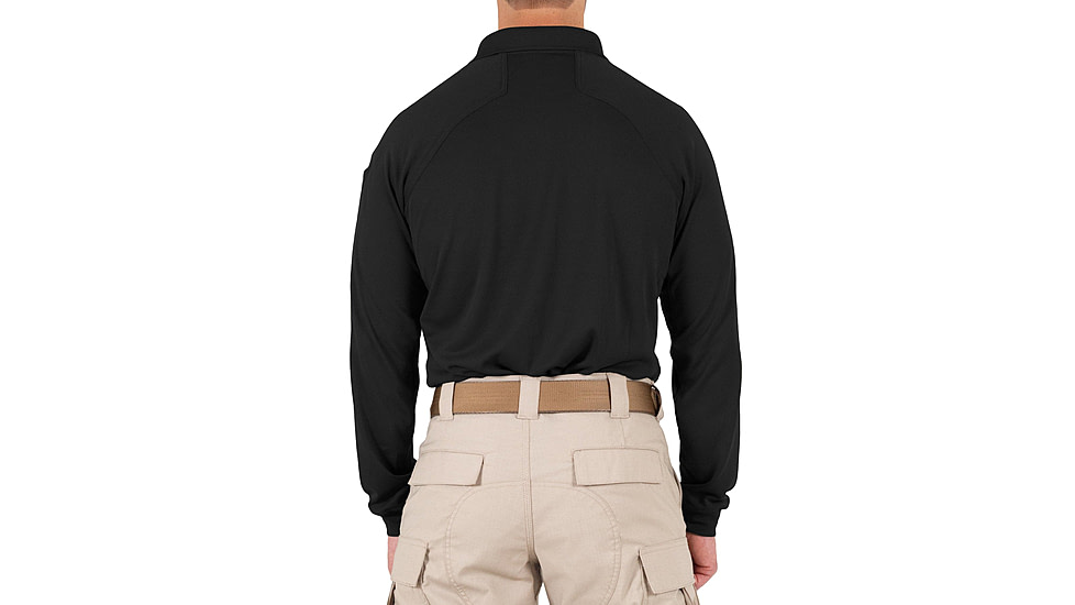First Tactical Performance Long Sleeve Polo - Mens, Regular, Black, 5XL, 111503-019-5XL-R