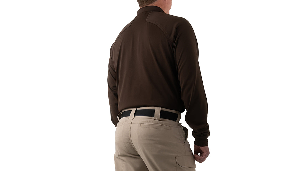 First Tactical Performance Long Sleeve Polo - Mens, Regular, Kodiak Brown, 6XL, 111503-182-6XL-R