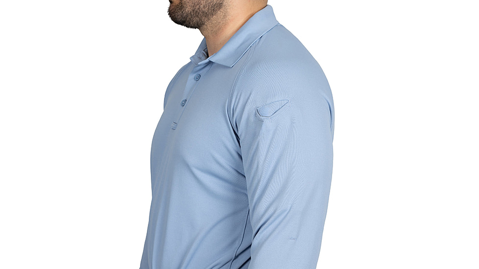 First Tactical Performance Long Sleeve Polo - Mens, Regular, Medium Blue, 6XL, 111503-781-6XL-R