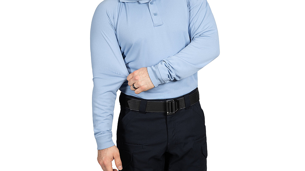 First Tactical Performance Long Sleeve Polo - Mens, Regular, Medium Blue, 6XL, 111503-781-6XL-R
