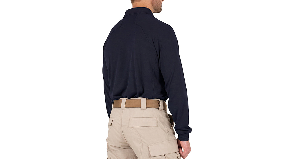 First Tactical Performance Long Sleeve Polo - Mens, Regular, Midnight Navy, 6XL, 111503-729-6XL-R