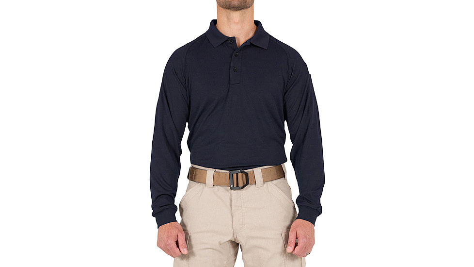 First Tactical Performance Long Sleeve Polo - Mens, Regular, Midnight Navy, 6XL, 111503-729-6XL-R