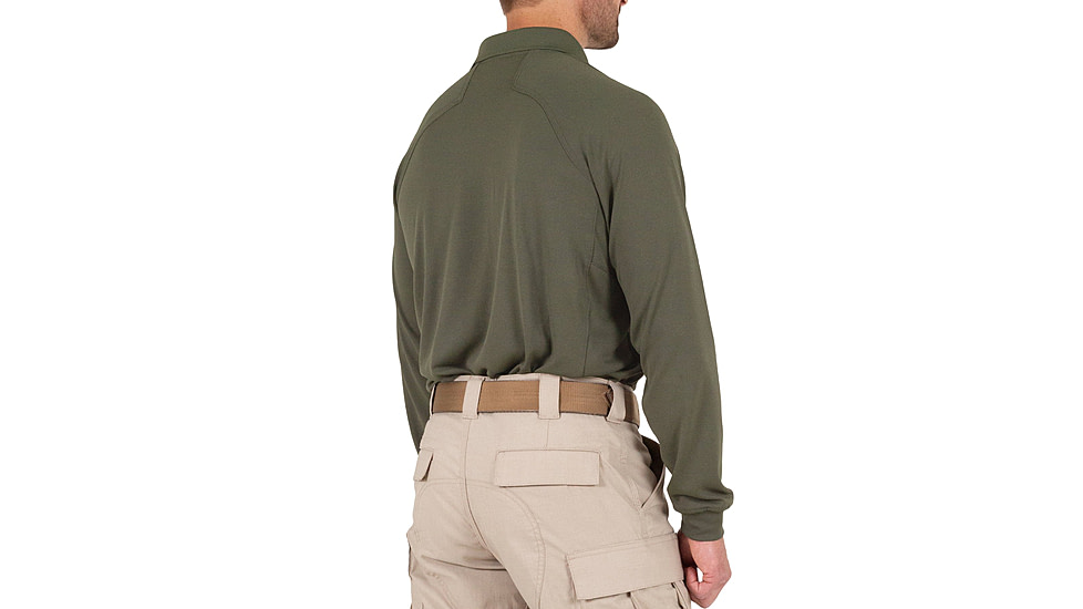 First Tactical Performance Long Sleeve Polo - Mens, Regular, OD Green, 5XL, 111503-830-5XL-R