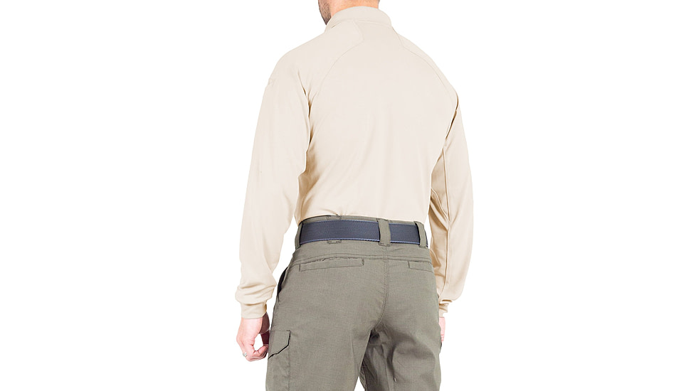 First Tactical Performance Long Sleeve Polo - Mens, Regular, Silver Tan, 6XL, 111503-065-6XL-R