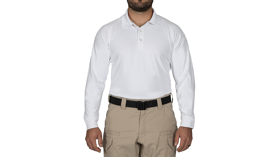 First Tactical Performance Long Sleeve Polo - Mens, Regular, White, 6XL, 111503-010-6XL-R