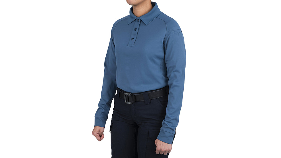 First Tactical Performance Long Sleeve Polo - Women's, French Blue, Large, 121503-484-L