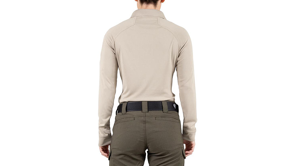 First Tactical Performance Long Sleeve Polo - Womens, Khaki, Extra Large, 121503-055-XL