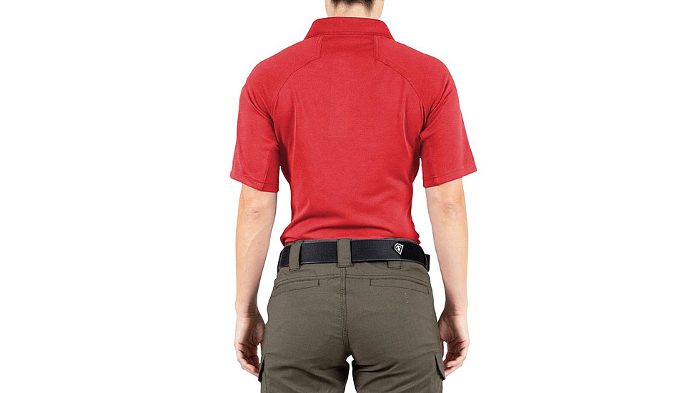 First Tactical Performance Short Sleeve Polo - Womens, Red, Extra Large, 122509-400-XL