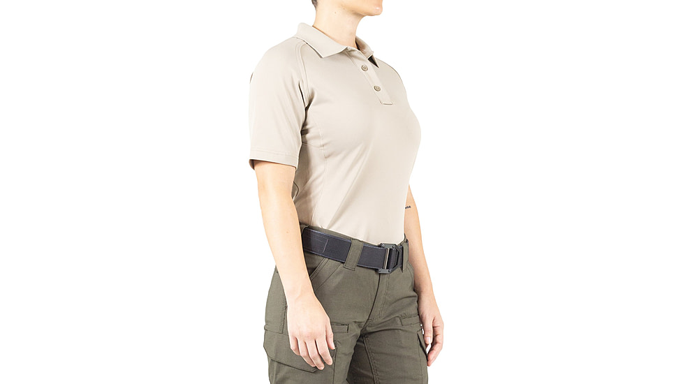 First Tactical Performance Short Sleeve Polo - Womens, Silver Tan, Small, 122509-065-S
