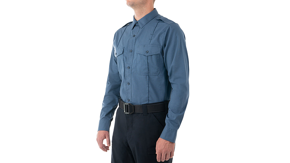 First Tactical Pro Duty Long Sleeve Shirt - Mens, French Blue, Tall/3XL, 111011-484-3XL-T