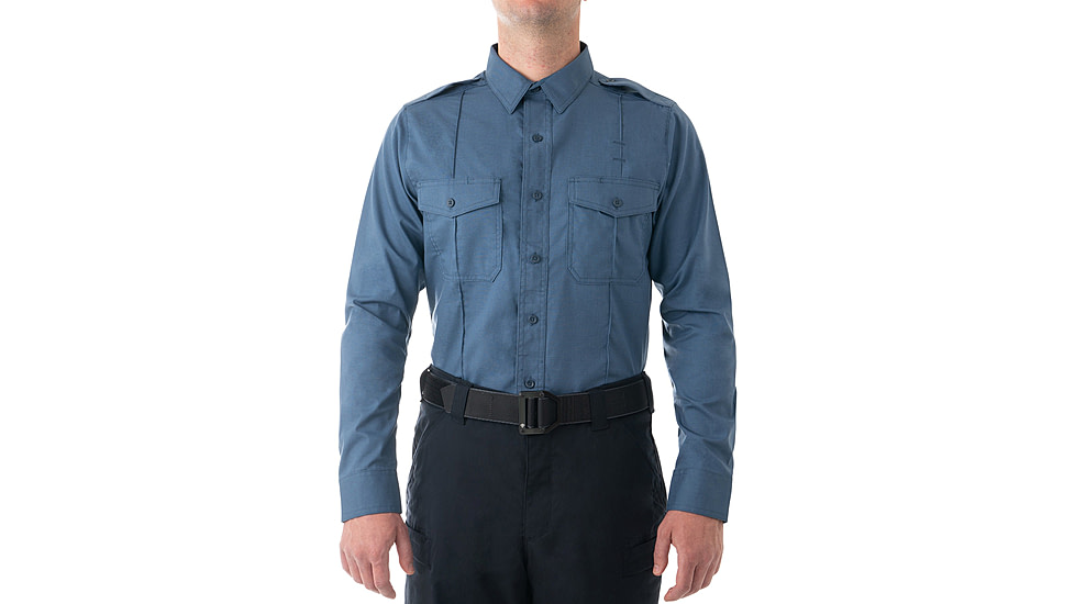 First Tactical Pro Duty Long Sleeve Shirt - Mens, French Blue, Tall/3XL, 111011-484-3XL-T