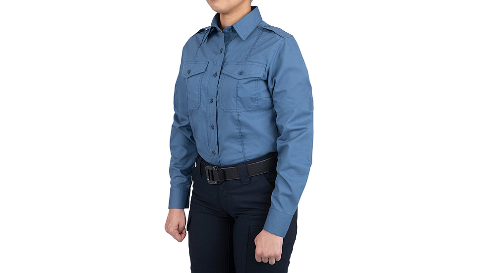 First Tactical Pro Duty Long Sleeve Shirt - Womens, French Blue, Small, 121011-484-S-R