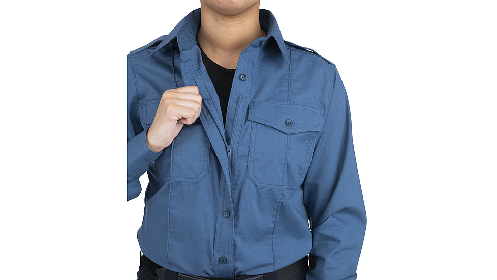 First Tactical Pro Duty Long Sleeve Shirt - Womens, French Blue, Small, 121011-484-S-R