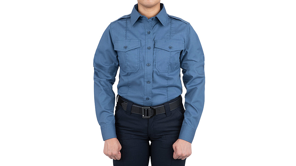 First Tactical Pro Duty Long Sleeve Shirt - Women's, Regular, French Blue, Small, 121011-484-S-R