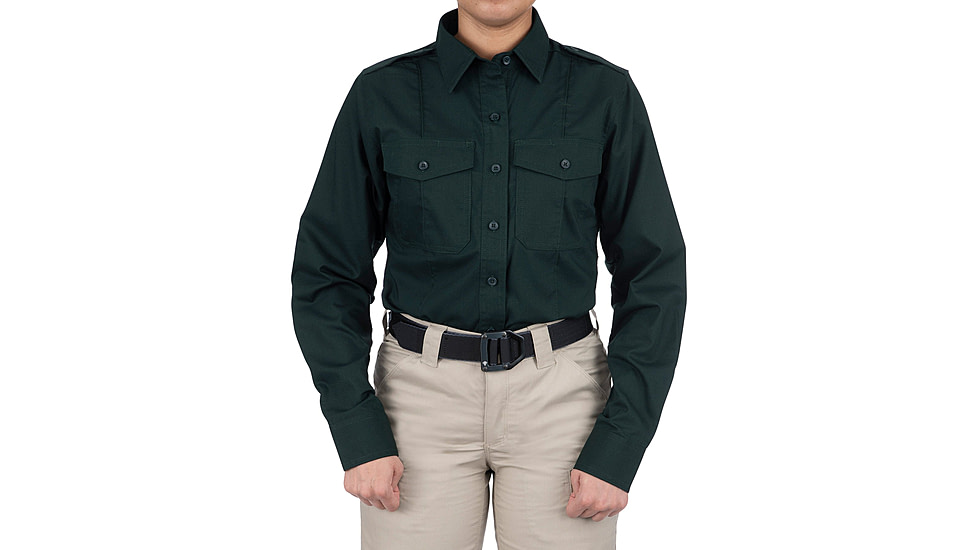 First Tactical Pro Duty Long Sleeve Shirt - Women's, Regular, Spruce Green, 2XL, 121011-812-XXL-R