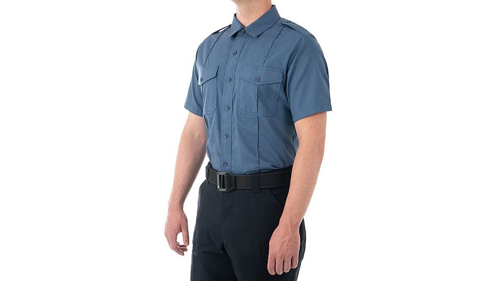 First Tactical Pro Duty Short Sleeve Shirt - Mens, French Blue, Tall/6XL, 112001-484-6XL-T
