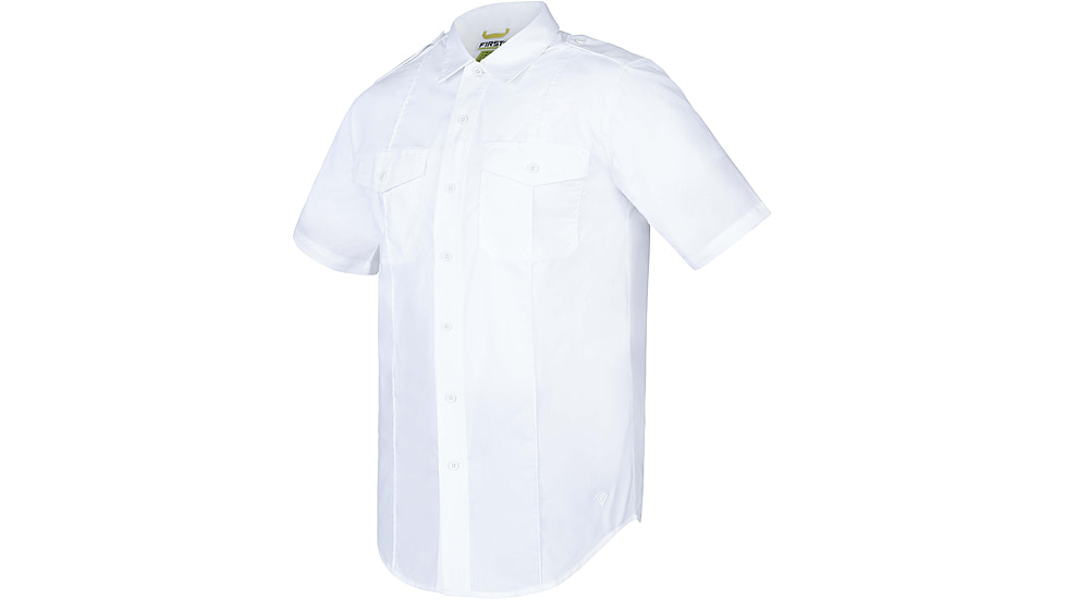 First Tactical Pro Duty Short Sleeve Shirt - Mens, White, Tall/3XL, 112001-010-3XL-T