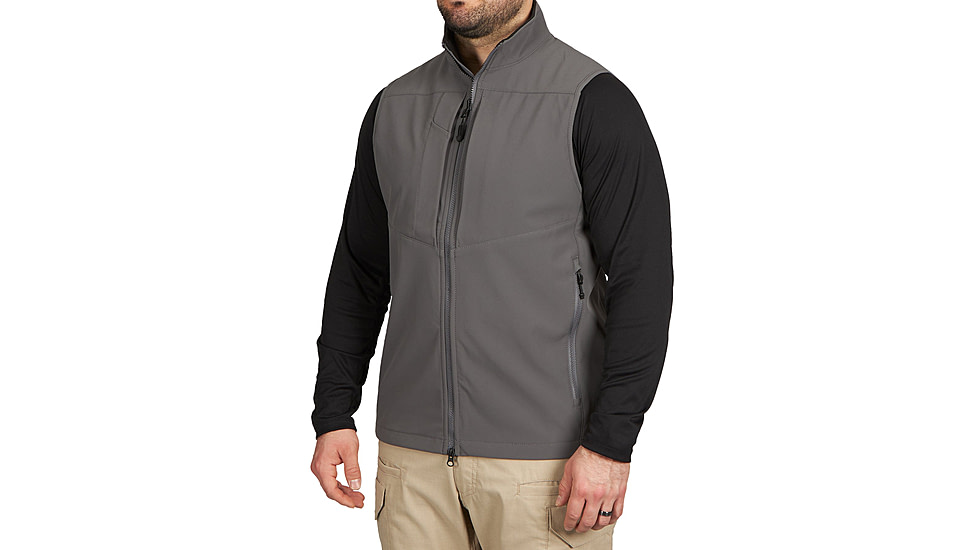 First Tactical Softshell Vest - Mens, Regular, Wolf Grey, Small, 118004-036-S-R