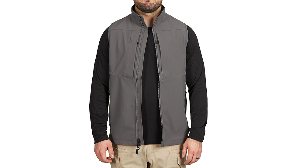 First Tactical Softshell Vest - Mens, Regular, Wolf Grey, Small, 118004-036-S-R