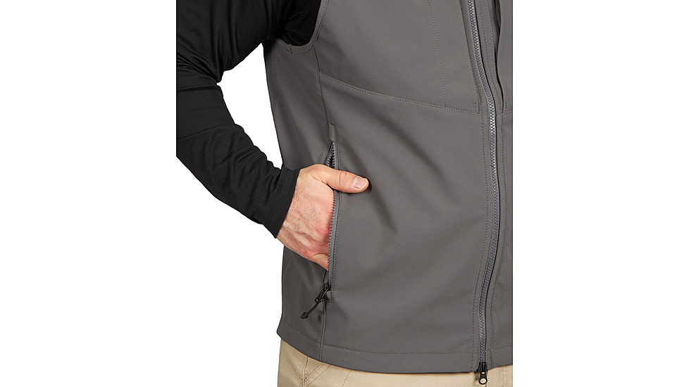 First Tactical Softshell Vest - Mens, Regular, Wolf Grey, Small, 118004-036-S-R