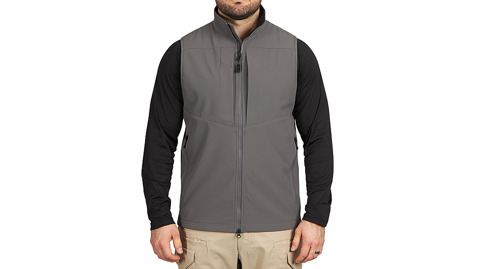 First Tactical Softshell Vest - Mens, Regular, Wolf Grey, Small, 118004-036-S-R