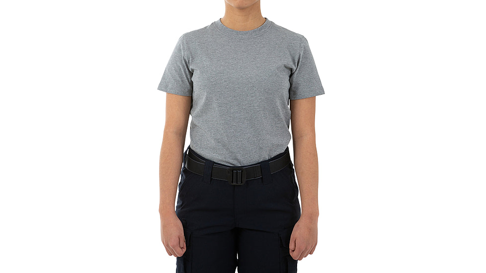 First Tactical Tactic Cotton Short Sleeve Tee - Womens, Heather Grey, Large, 122501-016-L