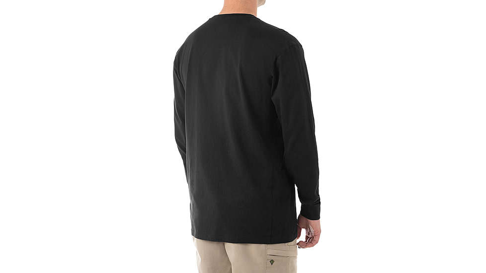 First Tactical Tactix Cotton Long Sleeve Tee - Mens, Black, 4XL, 111505-019-4XL