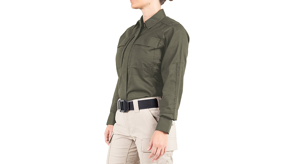 First Tactical V2 BDU Long Sleeve Shirt - Womens, OD Green, Medium, R, 121008-830-M-R