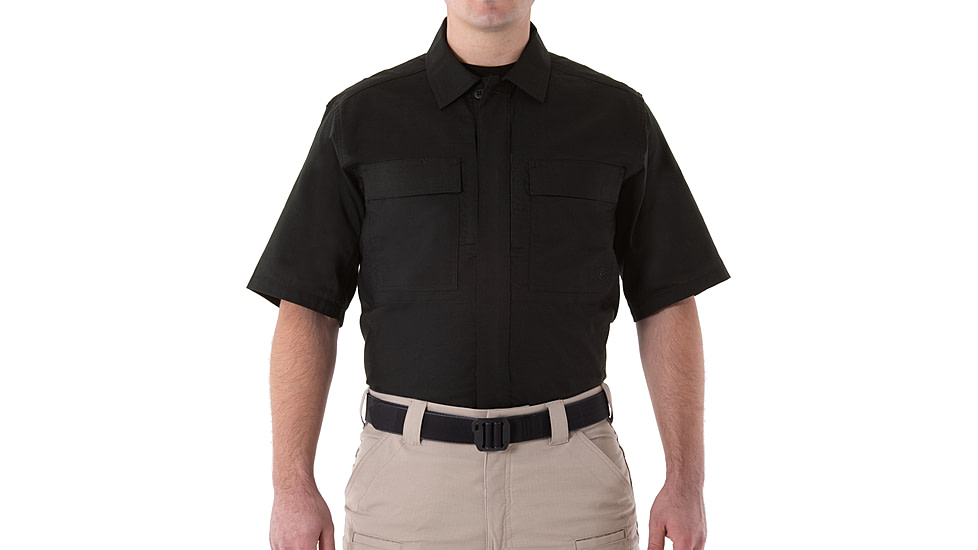 First Tactical V2 BDU Short Sleeve Shirt - Mens, Black, Extra Small, R, 112009-019-XS-R