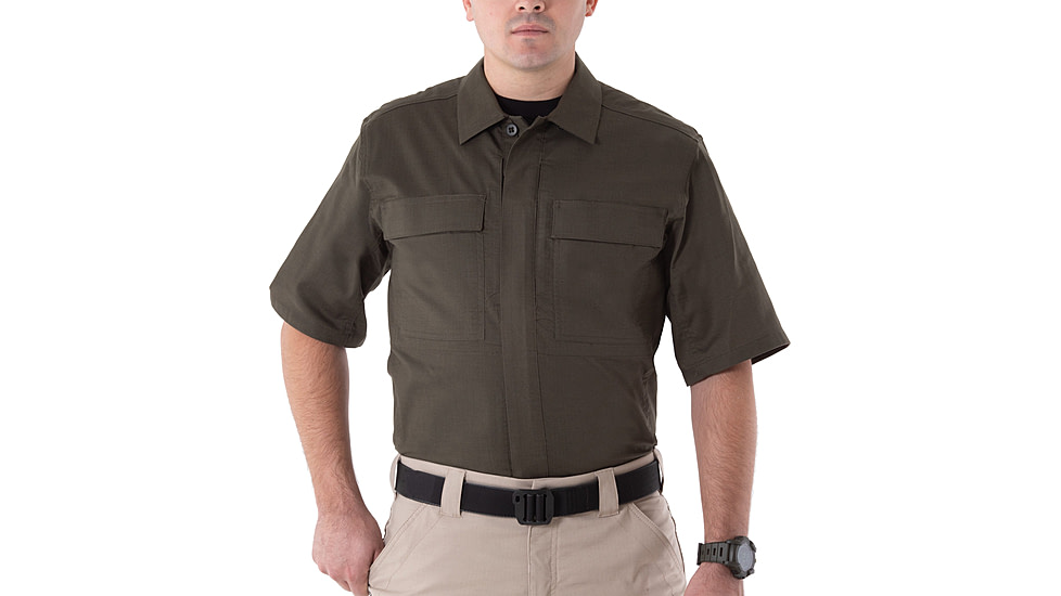 First Tactical V2 BDU Short Sleeve Shirt - Mens, OD Green, Small, R, 112009-830-S-R