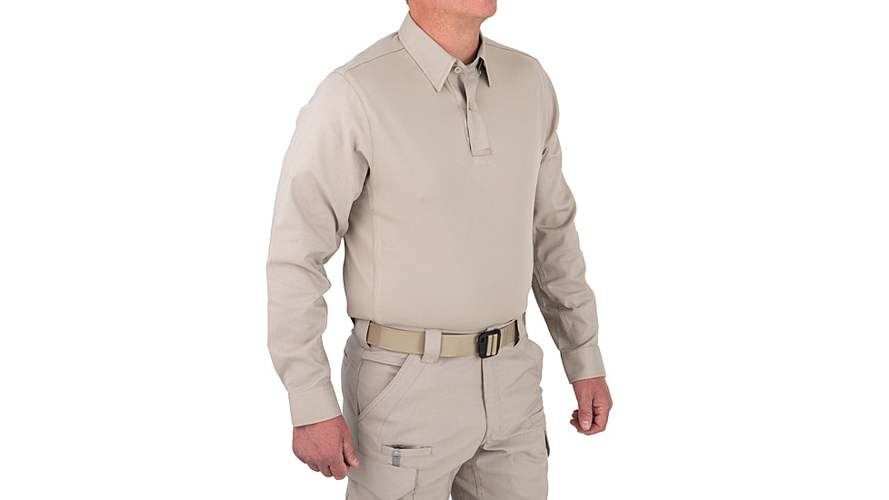 First Tactical V2 Pro Perf Long Sleeve Shirt - Mens, Silver Tan, Regular/Extra Small, 111015-065-XS-R