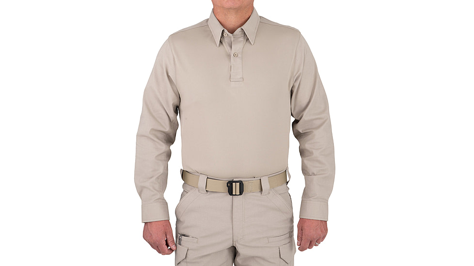 First Tactical V2 Pro Perf Long Sleeve Shirt - Mens, Silver Tan, Regular/Extra Small, 111015-065-XS-R