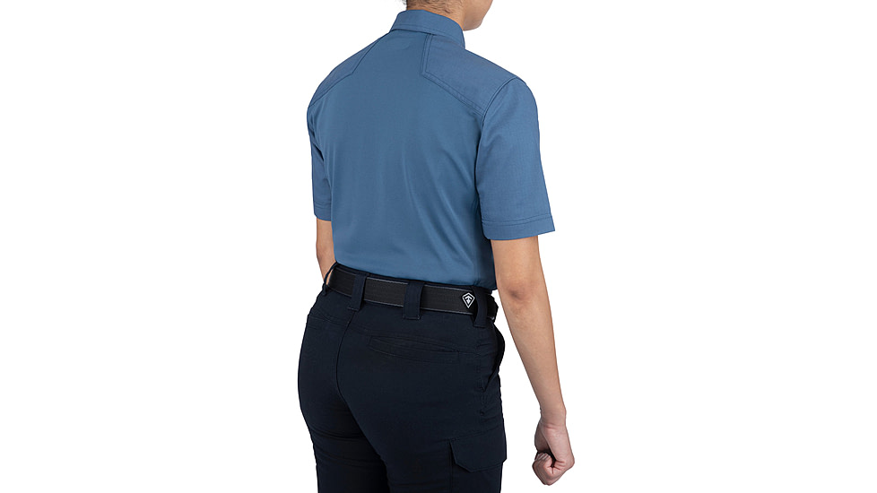 First Tactical V2 Pro Perf Short Sleeve Shirt - Womens, French Blue, Large, 122012-484-L-R