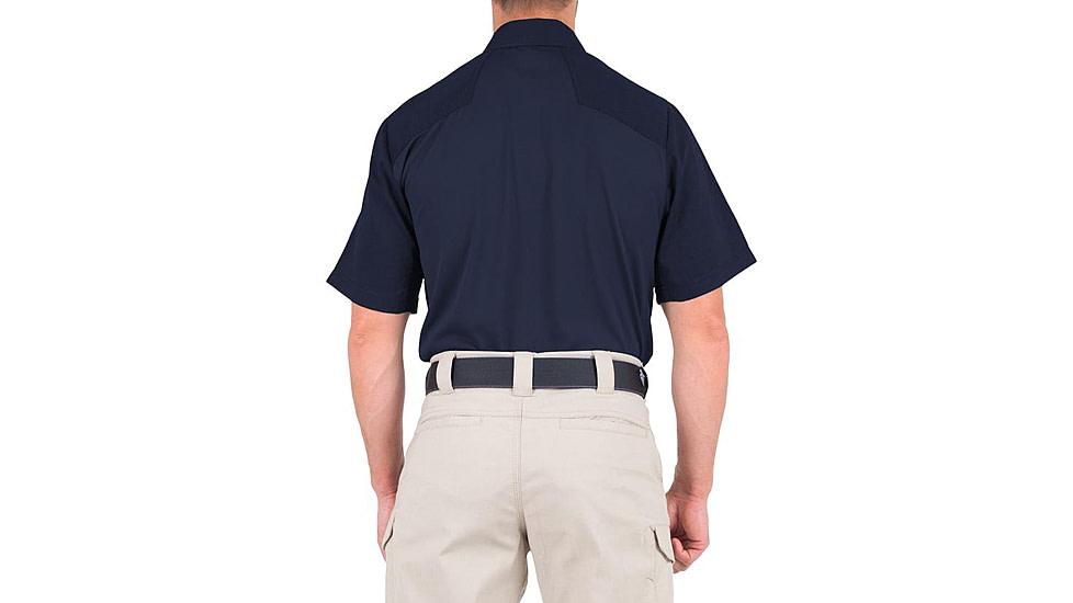 First Tactical V2 Pro Performance Short Sleeve Shirt - Mens, Midnight Navy, Extra Large, T, 112012-729-XL-T