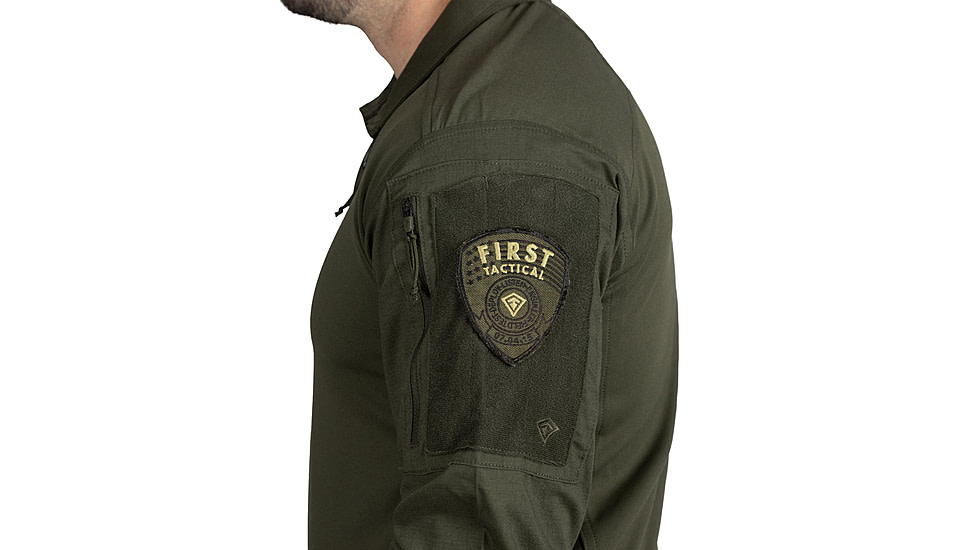 First Tactical V2 Responder Long Sleeve Shirt - Mens, Regular, OD Green, Medium, 111031-830-M-R