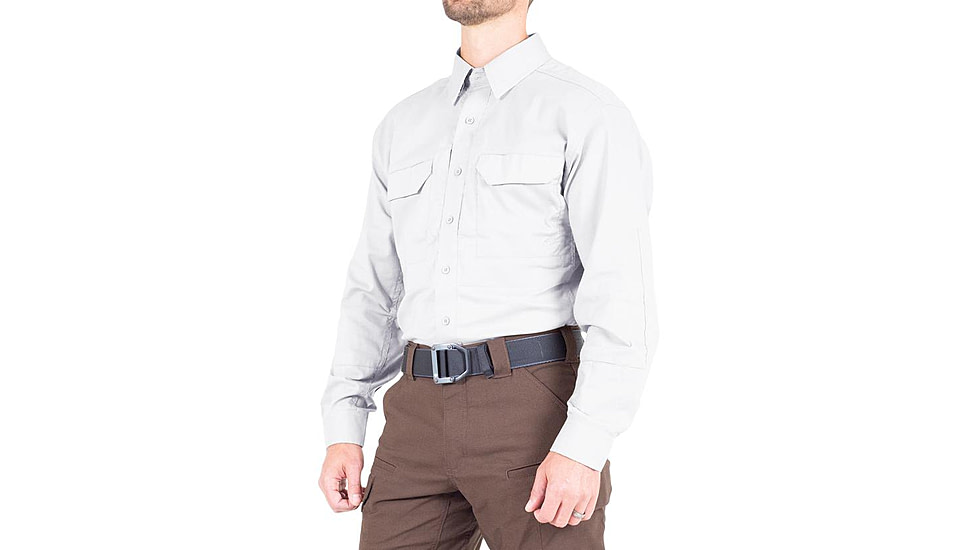 First Tactical V2 Tactical Long Sleeve Shirt - Mens, White, 2XL, T, 111006-010-XXL-T