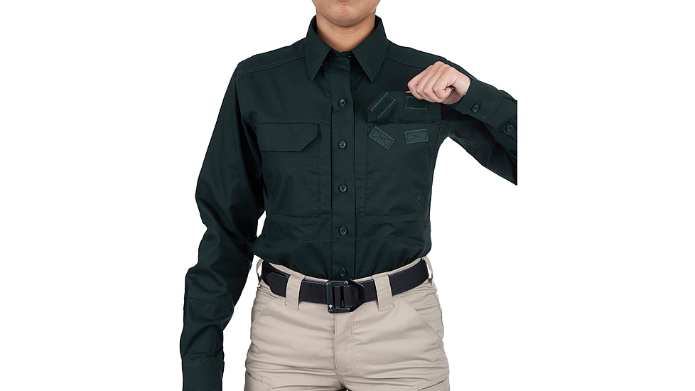 First Tactical V2 Tactical Long Sleeve Shirt - Womens, Spruce Green, Large, 121006-812-L-R