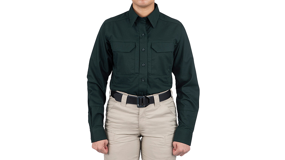 First Tactical V2 Tactical Long Sleeve Shirt - Women's, Regular, Spruce Green, Large, 121006-812-L-R