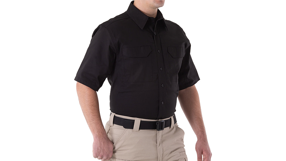 First Tactical V2 Tactical Short Sleeve Shirt - Mens, Black, Extra Large, T, 112007-019-XL-T