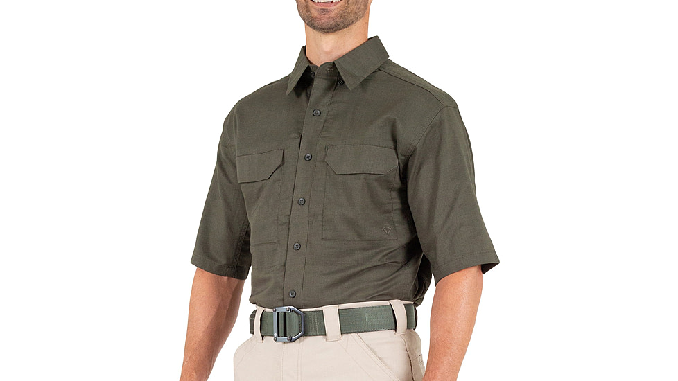 First Tactical V2 Tactical Short Sleeve Shirt - Mens, OD Green, 4XL, T, 112007-830-4XL-T