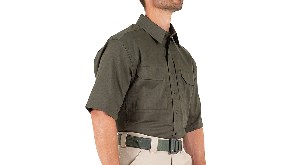 First Tactical V2 Tactical Short Sleeve Shirt - Mens, OD Green, 4XL, T, 112007-830-4XL-T